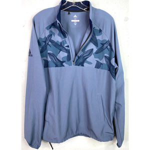Adidas Novelty Wind 1/4 Zip‎ Pullover Golf Jacket CZ8496 Tech Ink, Sz M